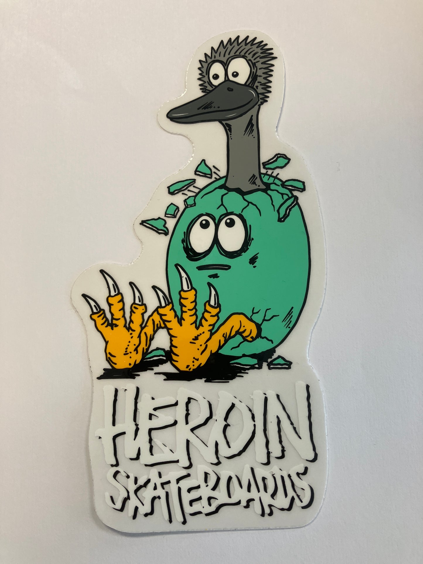 Heroin Hatching Bird Sticker 6.75”x3.50”