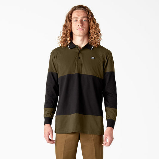 Dickies Skateboarding Temp IQ Long-Sleeve Polo Shirt Olive Green