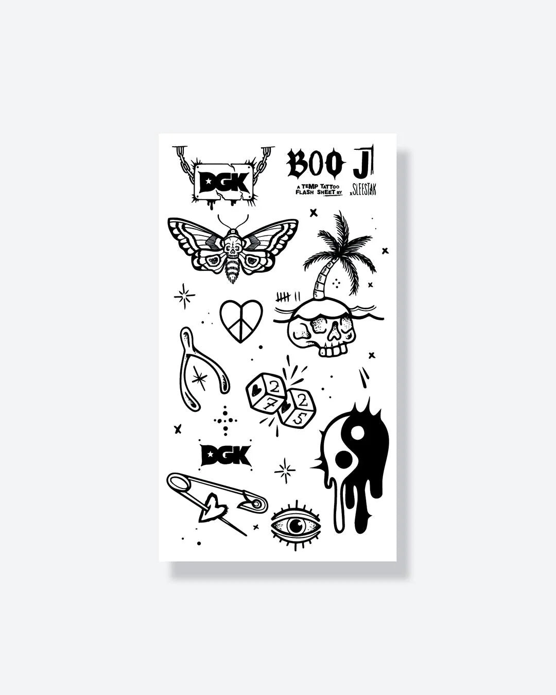 DGK BOO X SLEESTAK SKATEBOARD DECK 8.25”