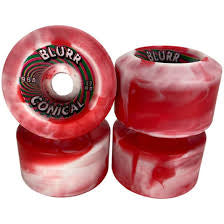 Blur Conical Skate Wheels Red 60mm 96A