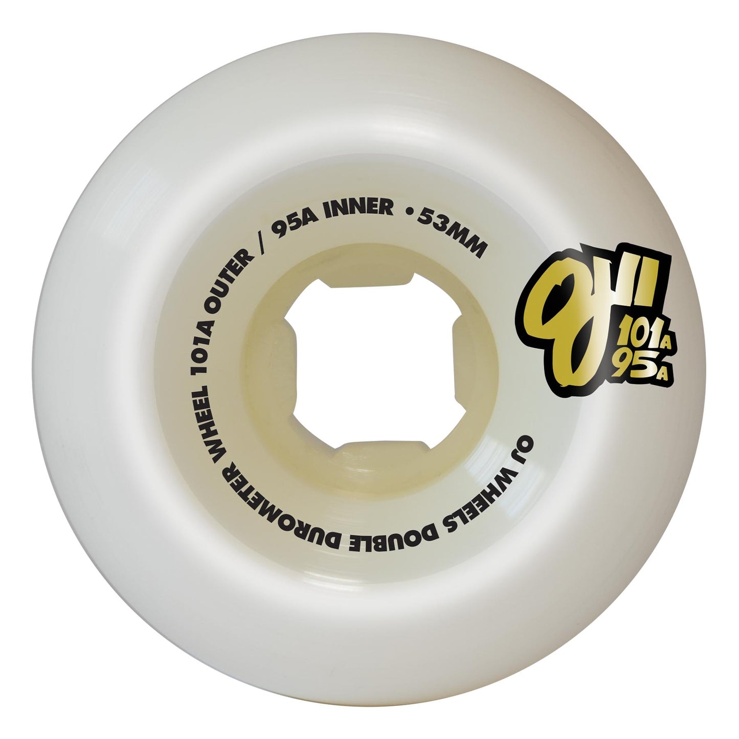 OJ 53mm skateboard wheels Double Duro White Mini Combo 101a/95a