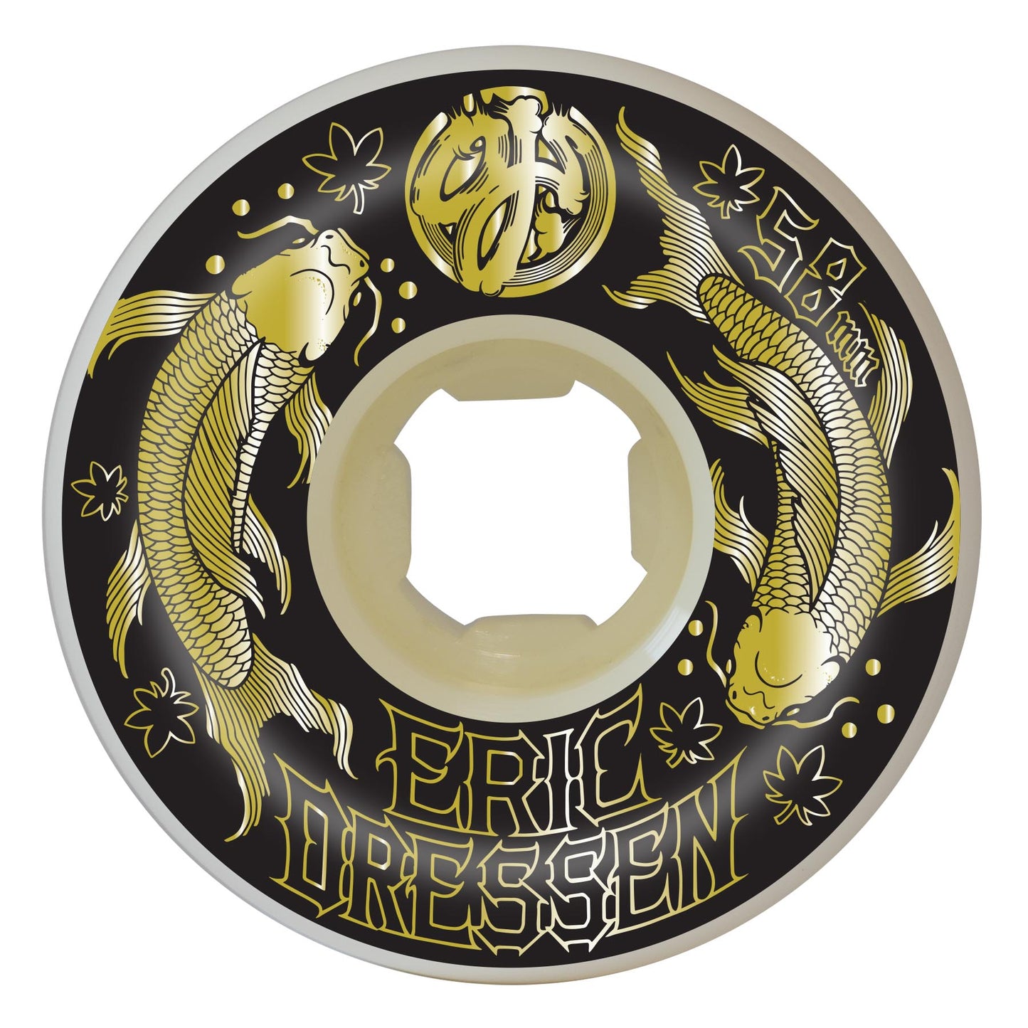 OJ 58mm skateboard wheels Eric Dressen Koi Gold Double Duro White Mini Combos 101a/95a