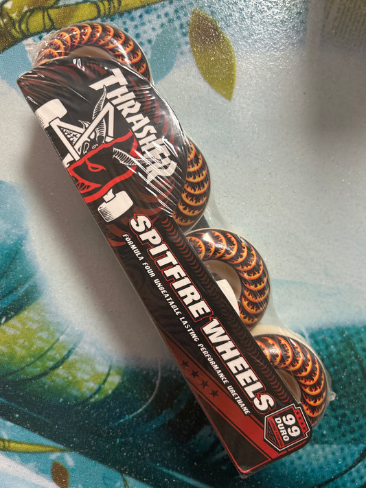 Spitfire 52mm wheels F4 classic X Thrasher flame.