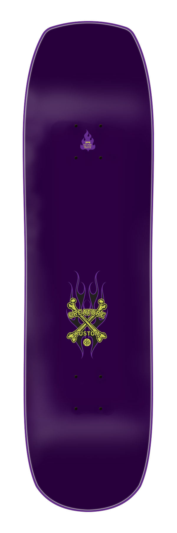 Creature 8.5 skateboard deck Chop Shop Flame