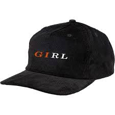 Girl Serif Snapback Cap Black