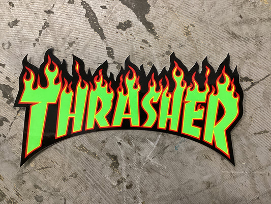 Thrasher sticker Flames 10” large asst colors