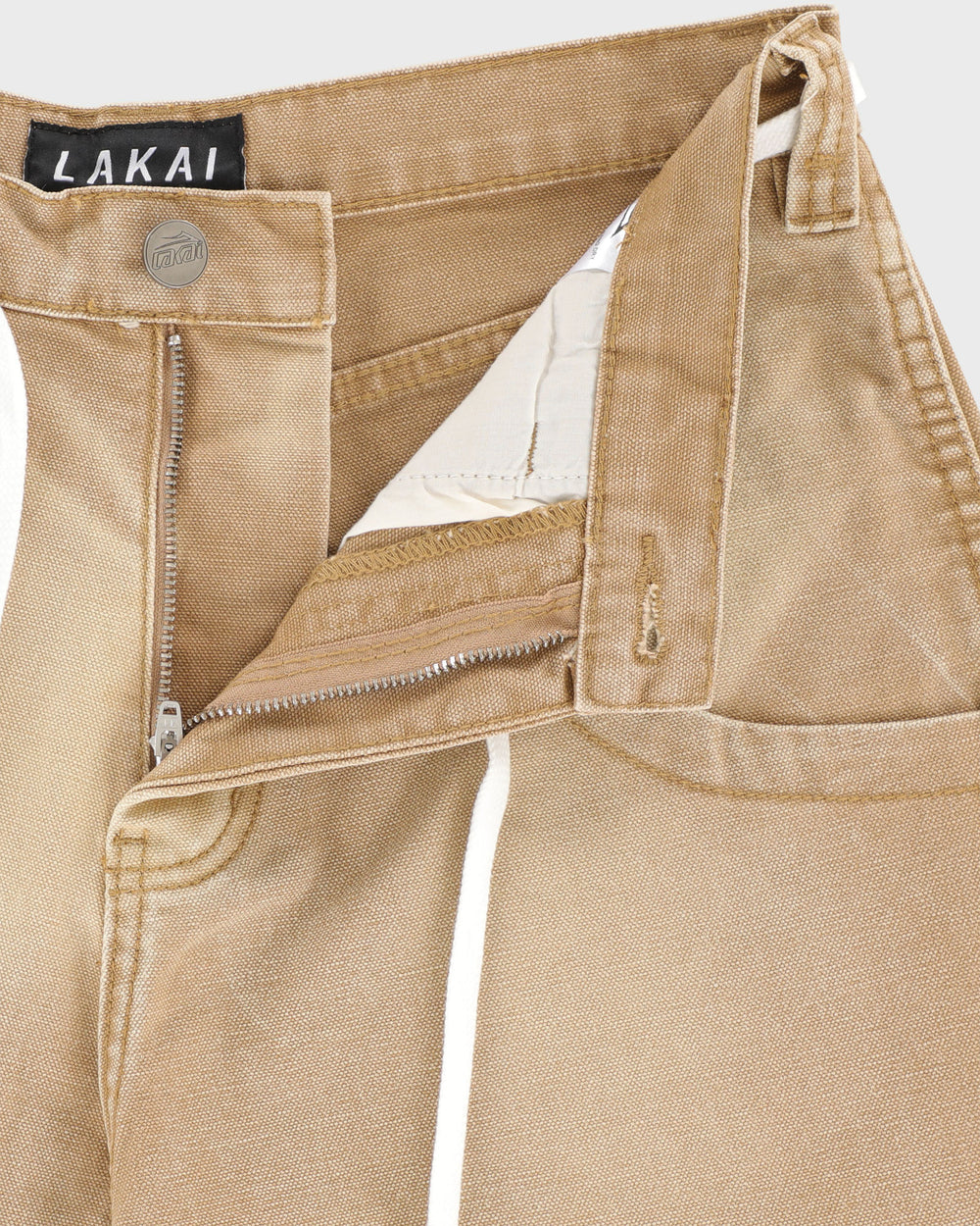 LAKAI FADED WIDE LEG CARPENTER PANTS KHAKI