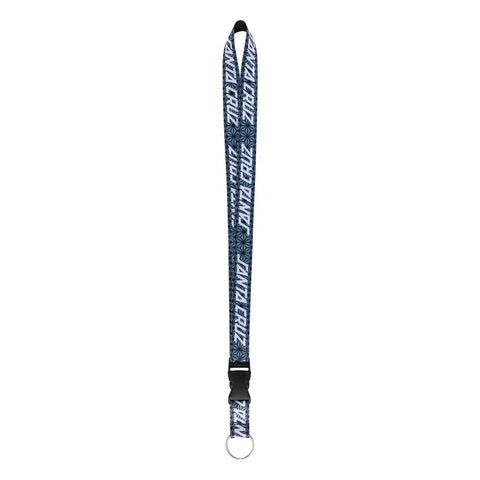 Santa Cruz Lanyard Lucky Strip Key Chain Blue Luck