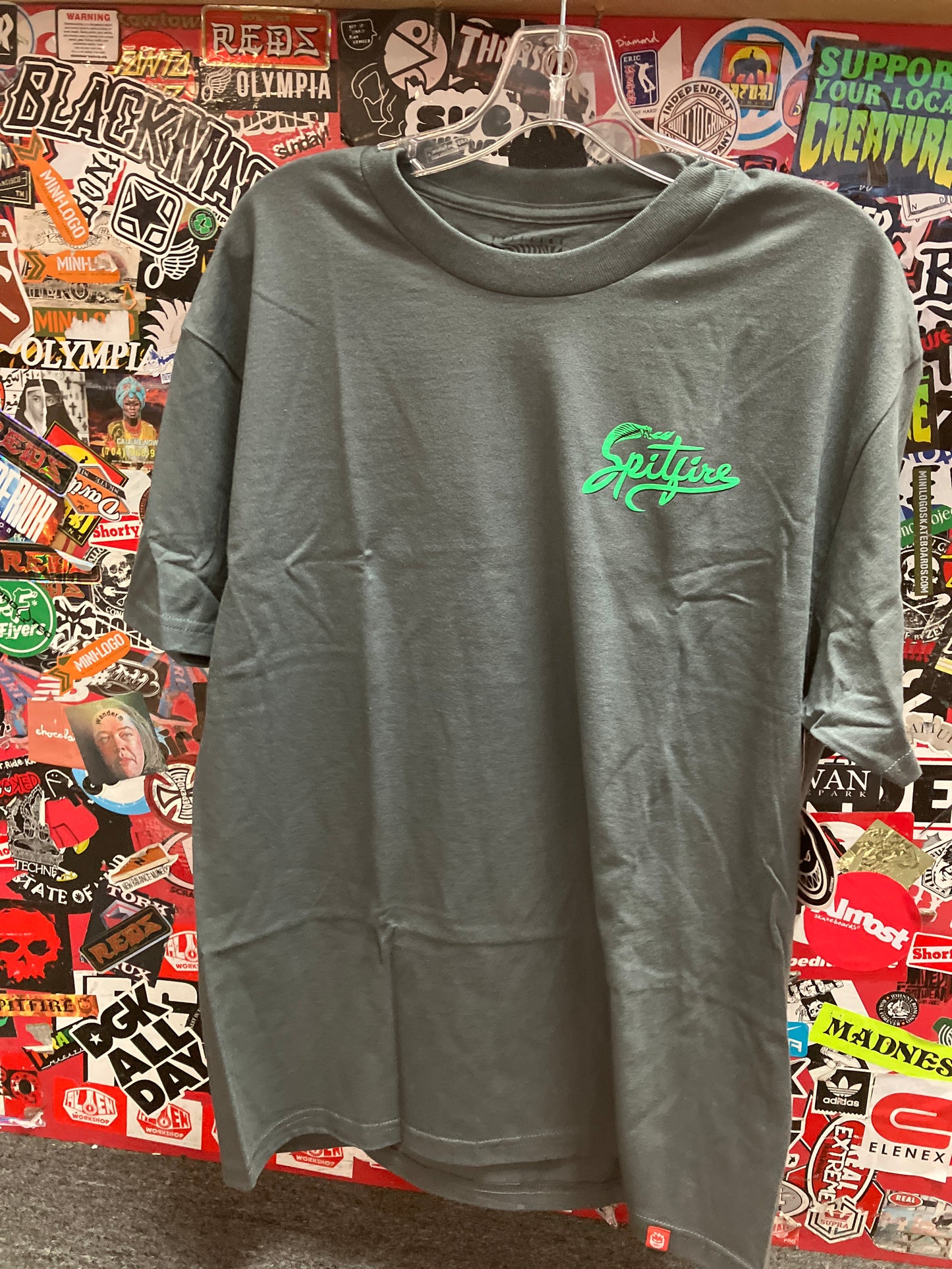 Spitfire Snake Tee Shirt Charcoal