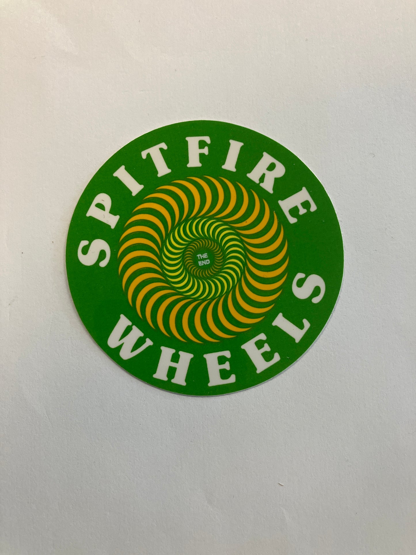 Spitfire Green The End Sticker 3”