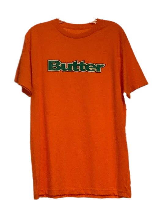 Butter Goods Green Logo T Shirt Orange