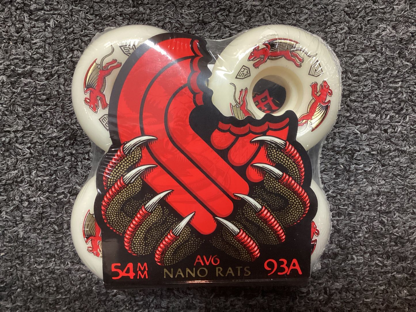 Powell Peralta 54mm Dragon Wheels Nano Rat 93A