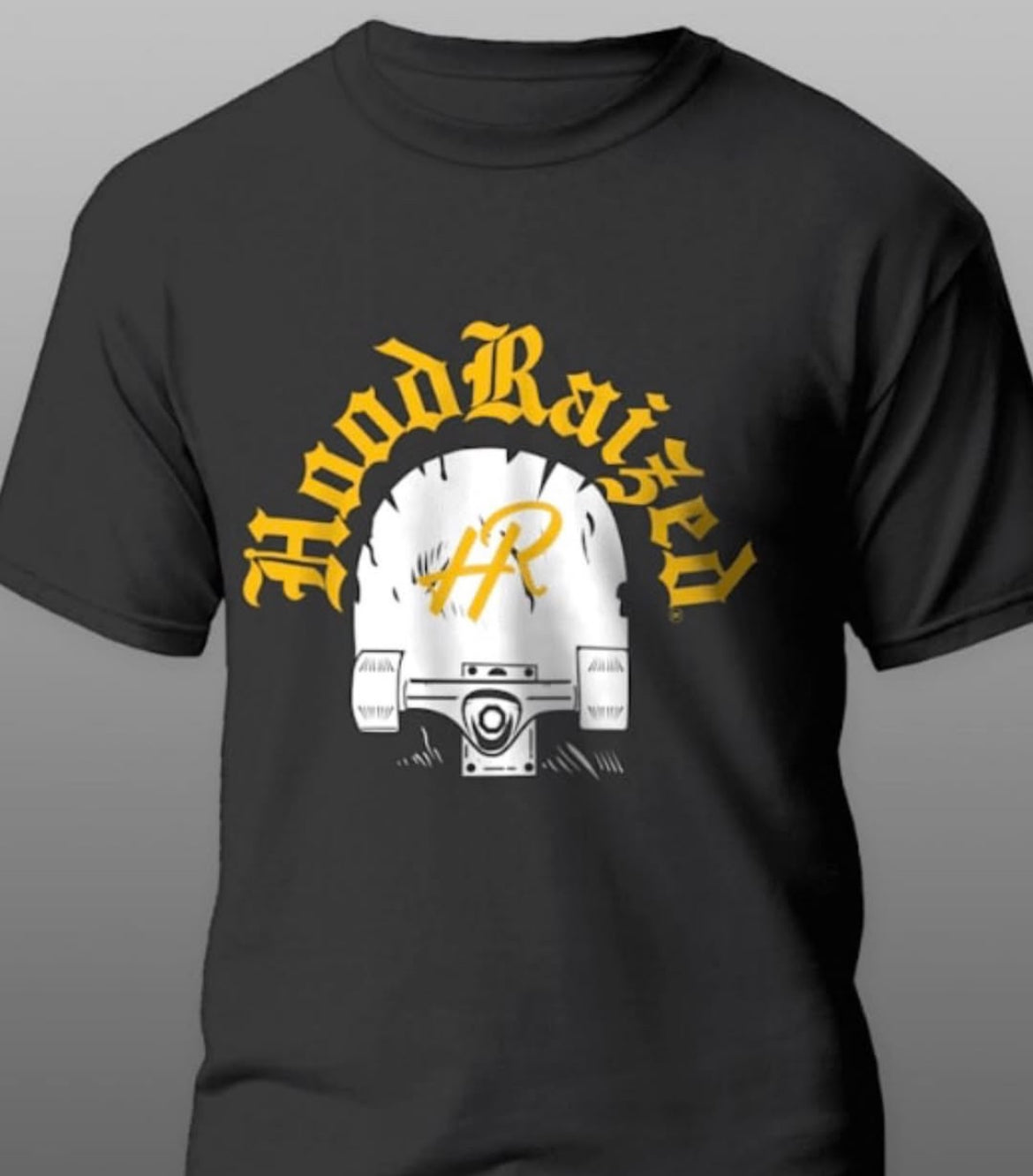 Hood Raized Skateboard T-Shirt Black