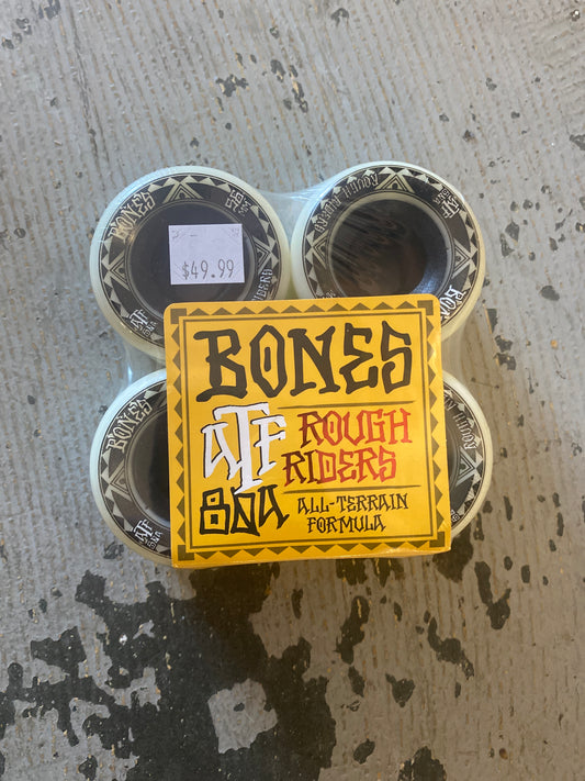 Bones 56mm wheels ATF Rough Riders 80A