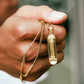 HERMOSA SKATE Skateboard Pendant GOLD 24” chain