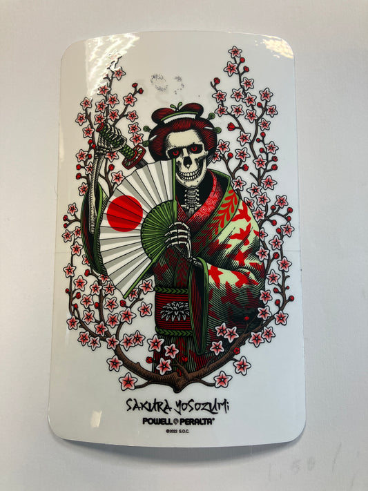 Powell Peralta Sakura Yosozumi Samurai Sticker 6”x3.5”