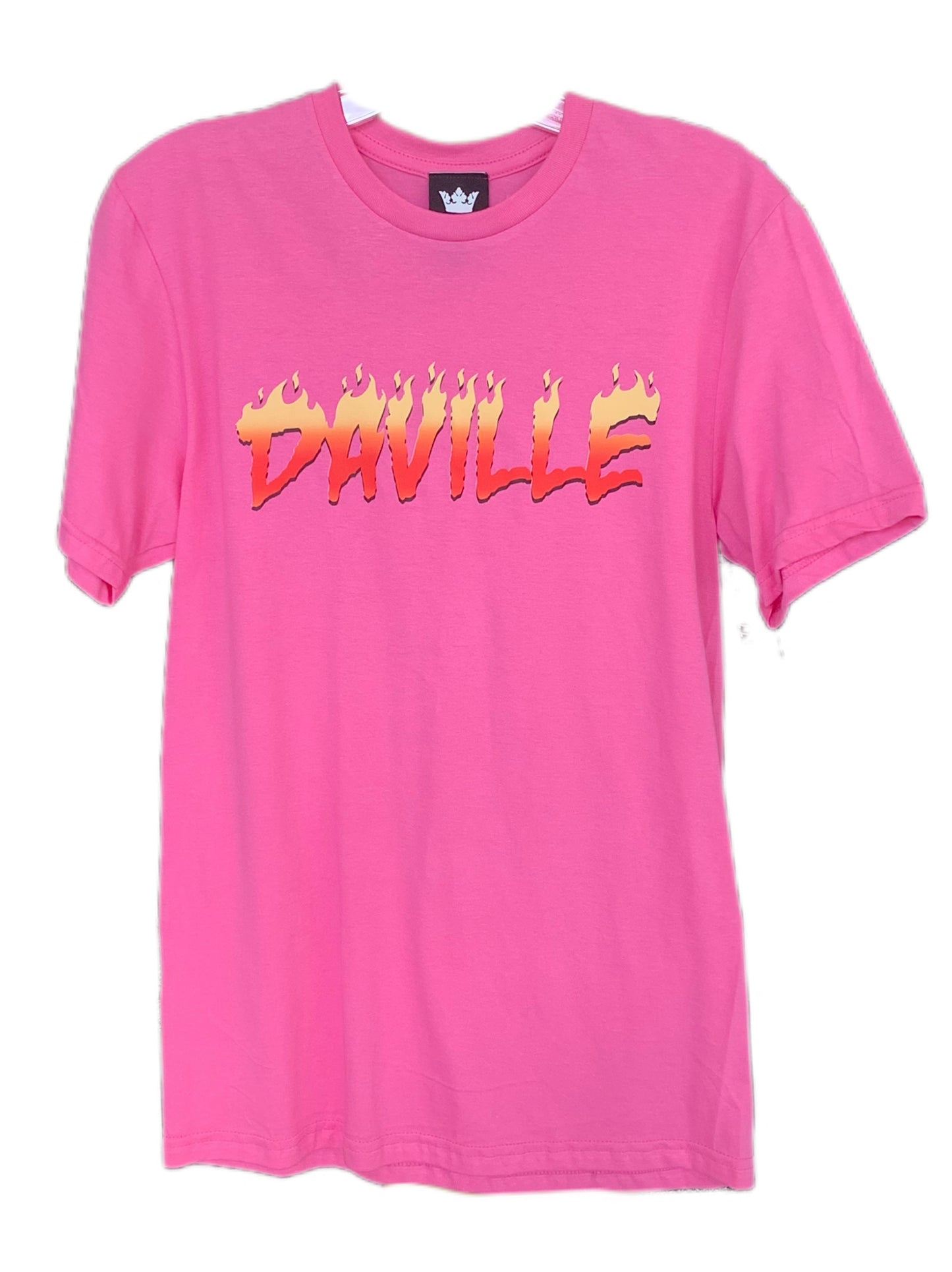Daville Flame T Shirt Pink size Small