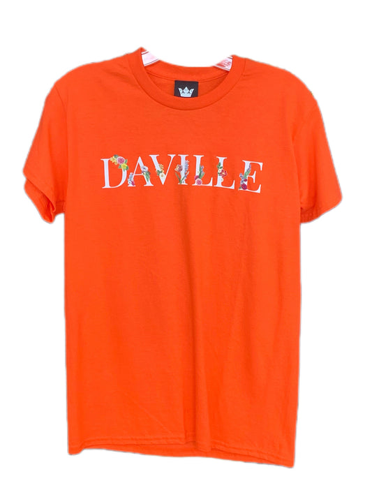 Daville Flower T Shirt Orange