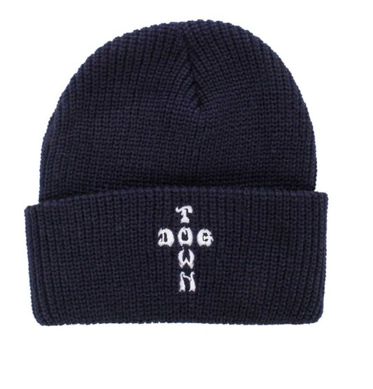 Dog town Cross letters Beanie Hat Navy