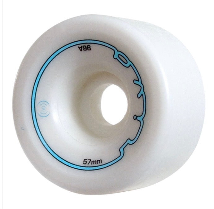 Riedell Riva Roller Skate Wheels 57mm 98A Set of 8 WHITE