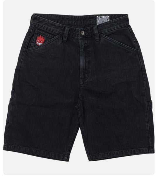 Spitfire denim shorts black Large