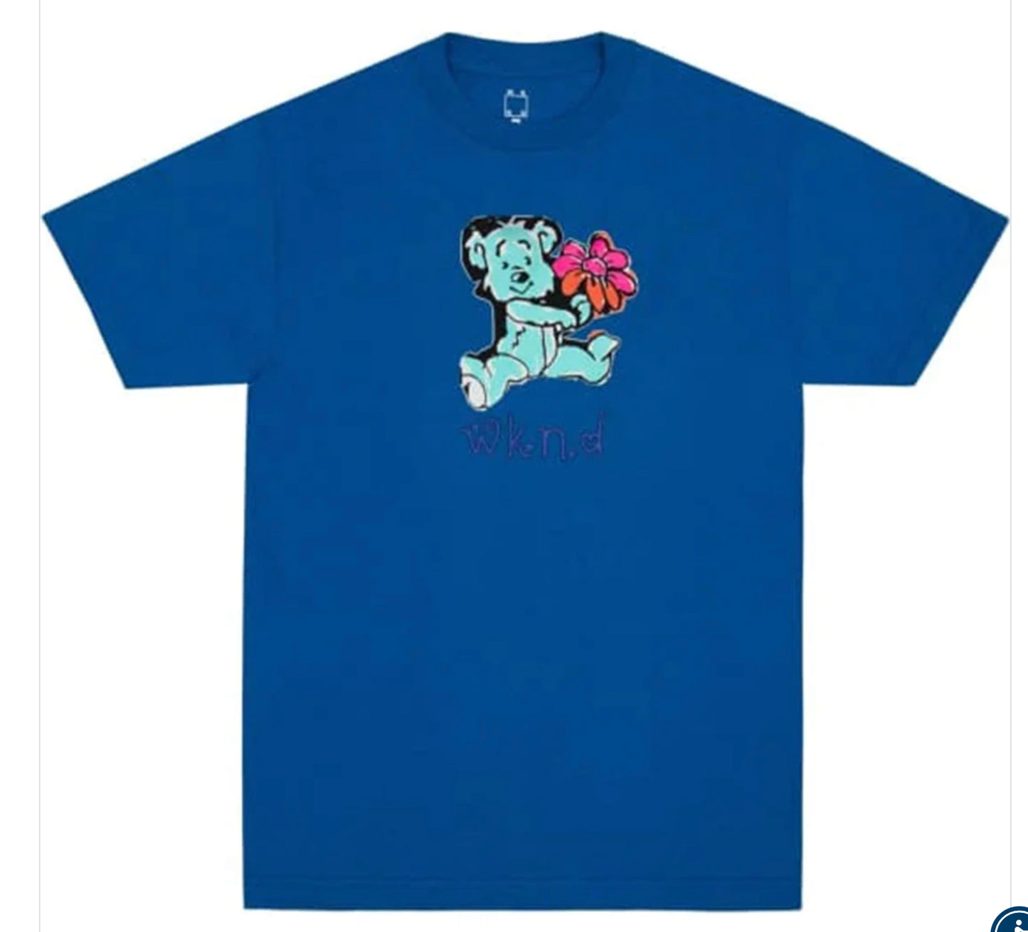 WKND Skateboards Bear T shirt royal blue size LARGE