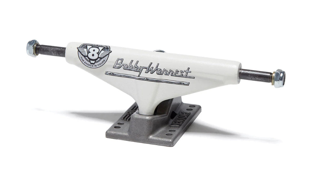 Venture V8 Hi skateboard trucks Bobby Worrest Cream Black