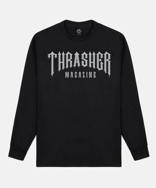 Thrasher low low logo T shirt long sleeve black size LARGE