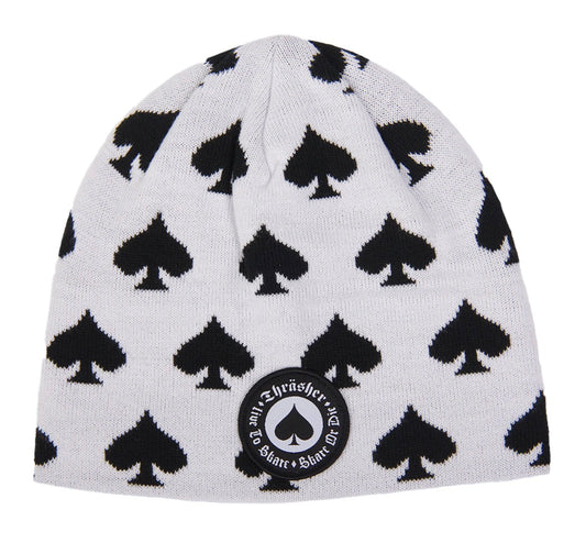 Thrasher Beanie Oath Skully WHITE
