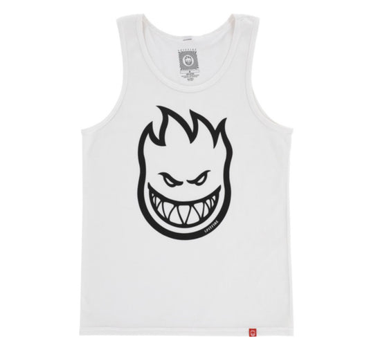 Spitfire M tank top shirt white big head Medium