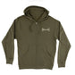 Independent Rat Race Zip Hooded Heavyweight Sweatshirt Army