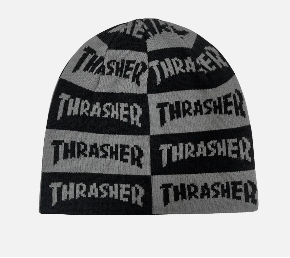 Thrasher Beanie Checkered Skully BLACK / GREY