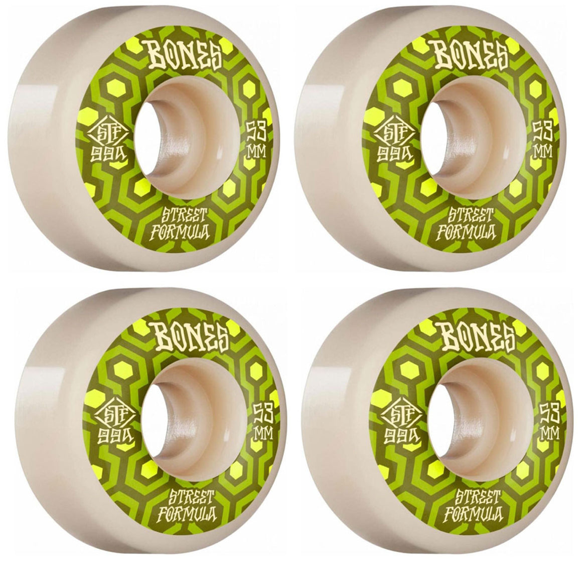 Bones STF V1 Retros 53mm 99A White/Green