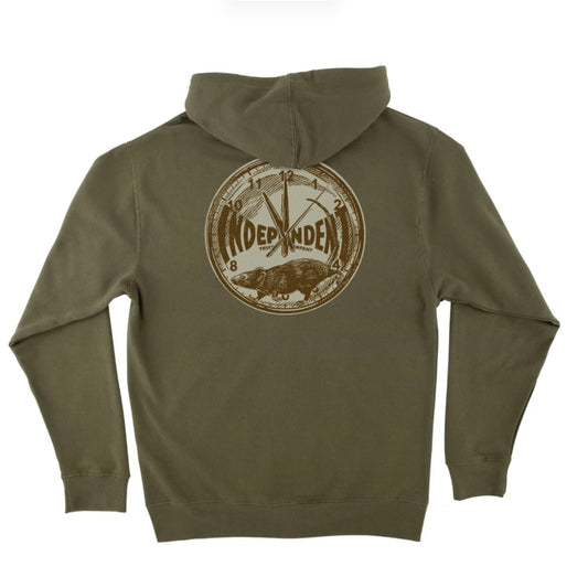 Independent Rat Race Zip Hooded Heavyweight Sweatshirt Army
