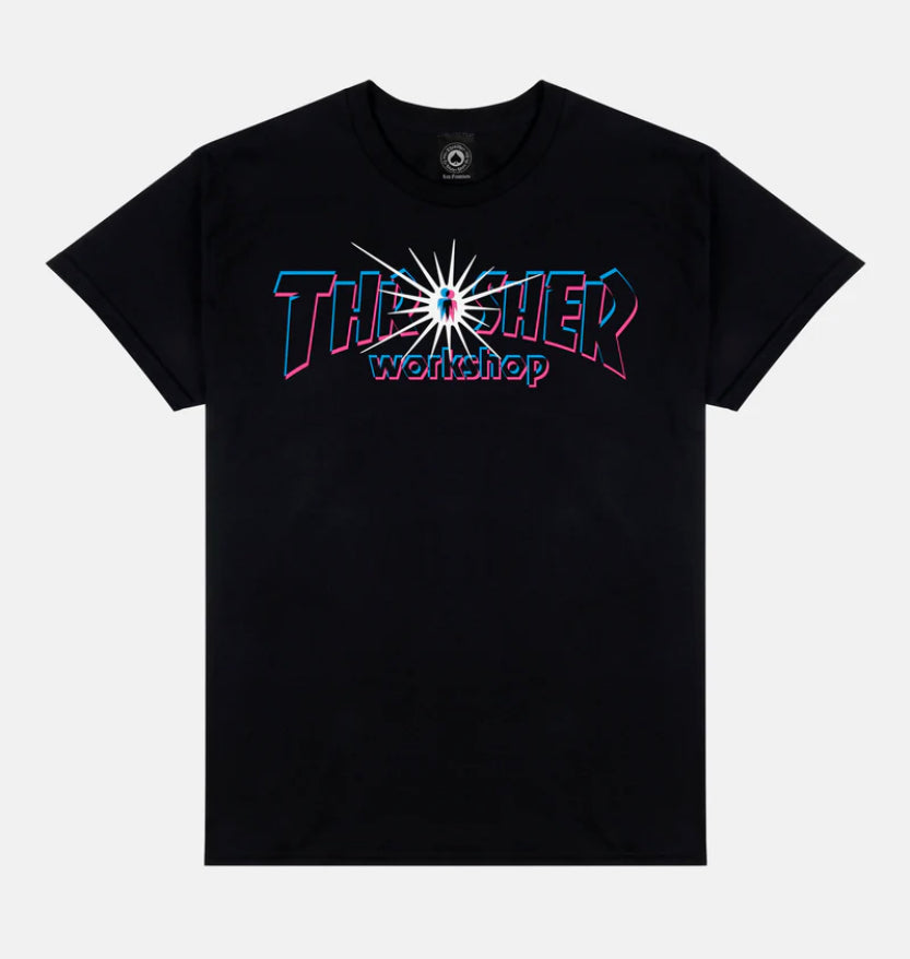 Thrasher X Alien Workshop Nova T shirt navy size MEDIUM