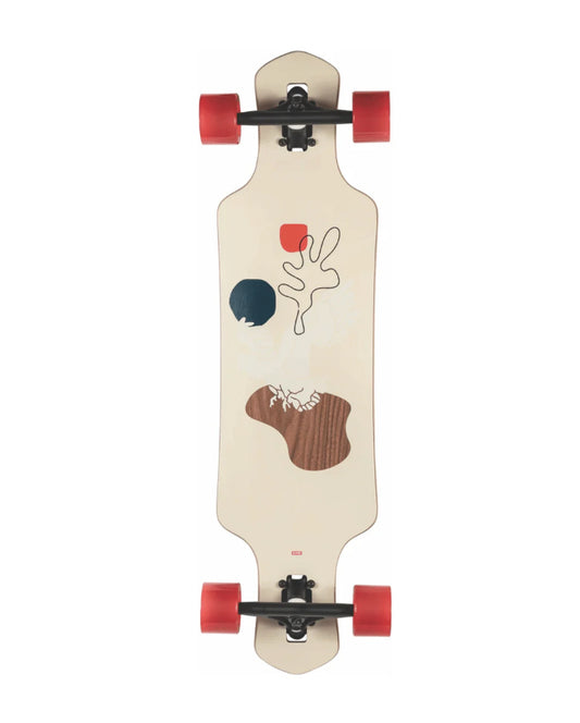 Globe longboard skateboard complete Geminon 35 Walnut/Cockadoo Drop Through 9” x 35”