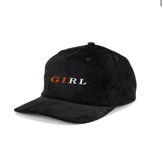 GIRL Serif 5P Cord Hat Adjustable Black