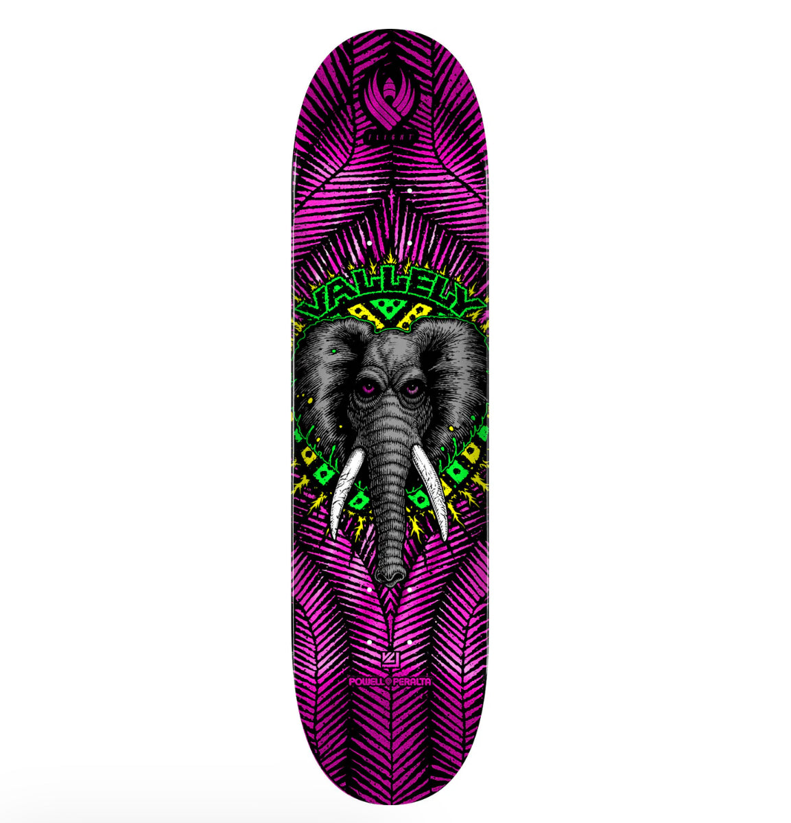 Powell Peralta skateboard Flight deck Vallely pink foil 8.63