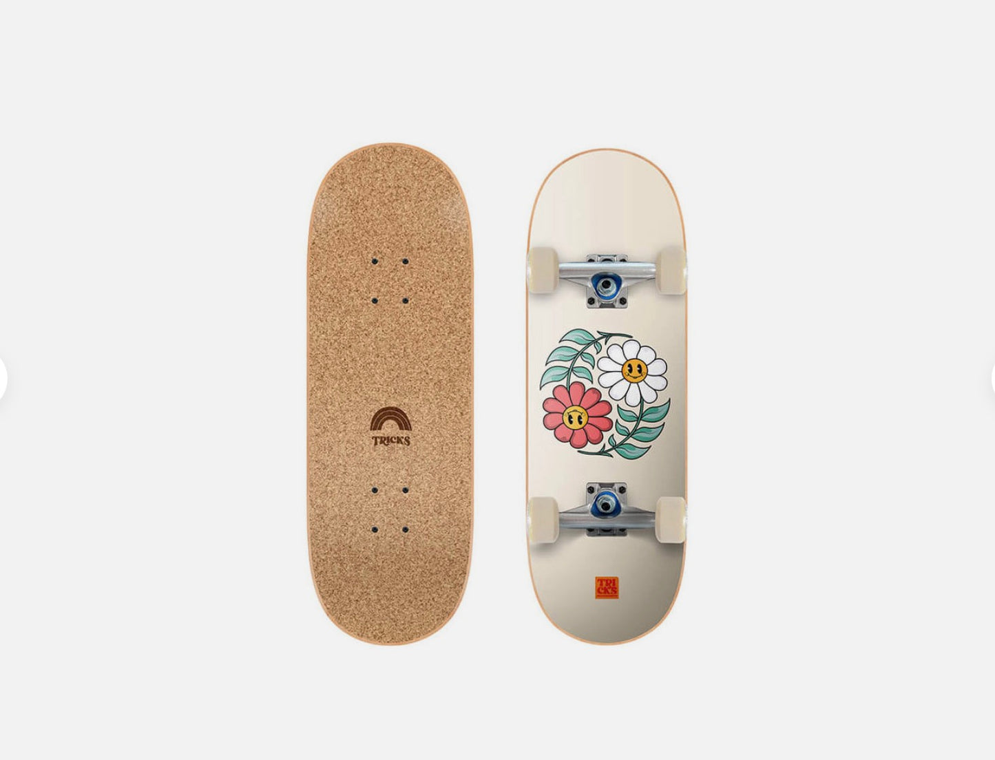 Tricks complete skateboard Yin Yang Flowers Cork Top 7.87 x 24.21 mini