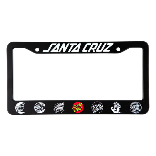 Santa Cruz Classic Logos License Plate Frame Black