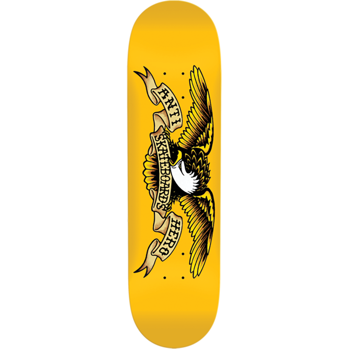 Antihero Skateboards Eagle DBX Yellow Skateboard Deck - 8.25" x 32"