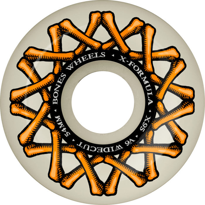 BONES WHEELS X-Formula Skateboard Wheels XF 54mm V6 Widecut 95A 4pk