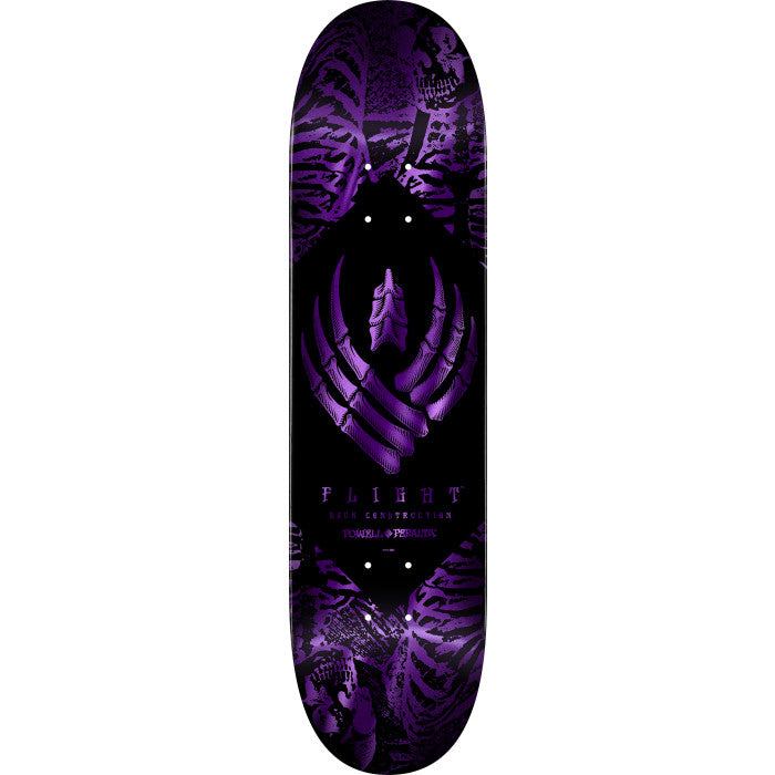Powell Peralta Skeleton Purple Foil FLIGHT Skateboard Deck - 9.0" K26