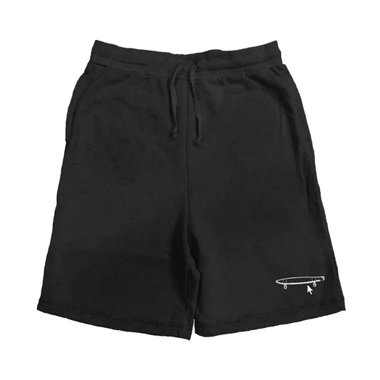 Crail Tap Shorts black drawstring waist with zipper backpocket
