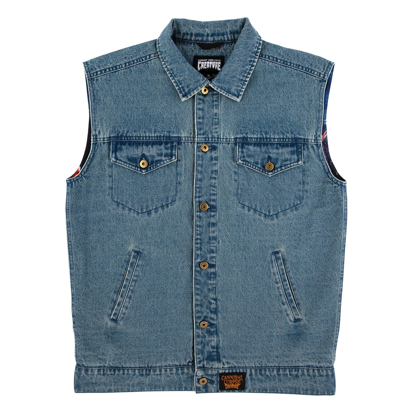 Creature X Cannibal Corpse denim vest