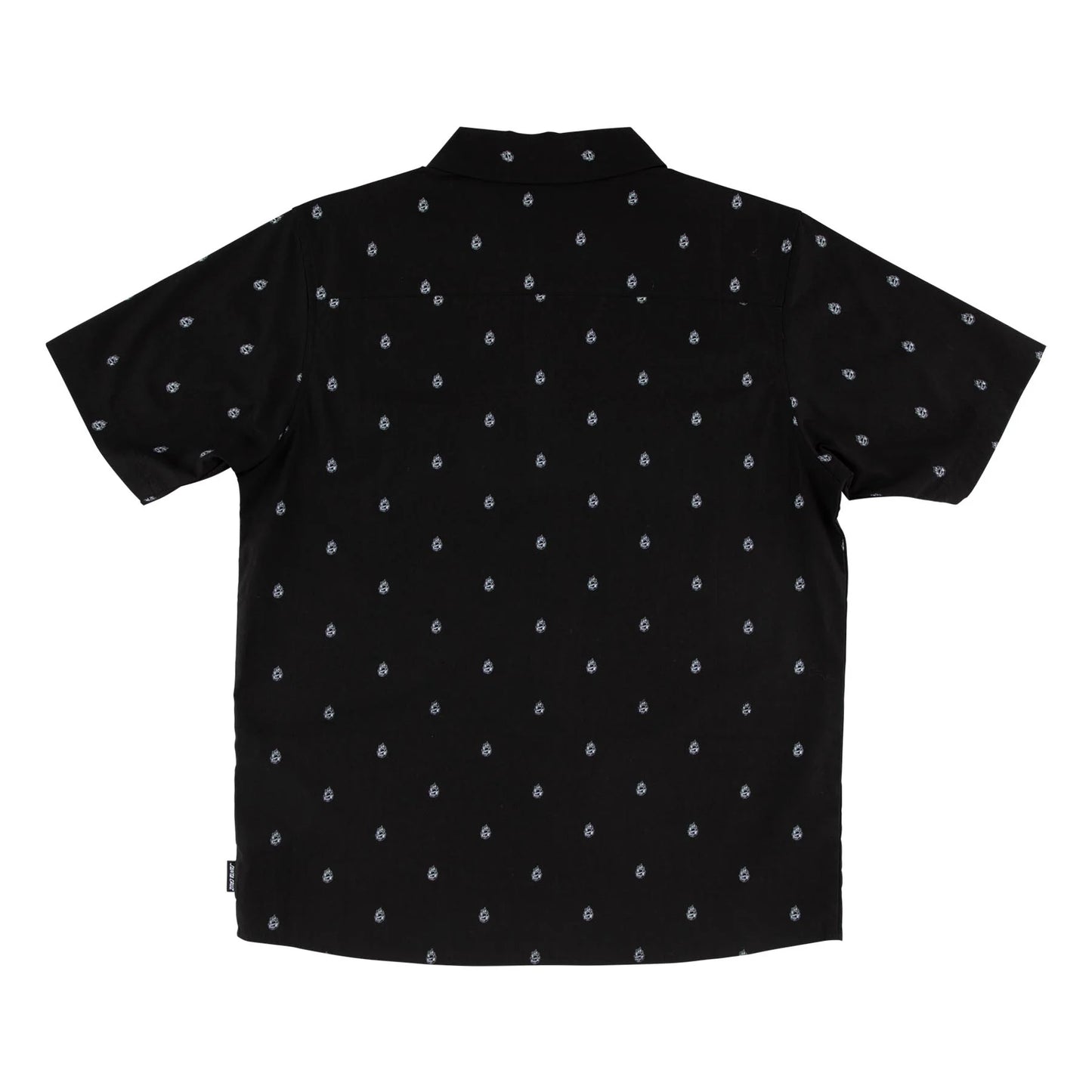 Santa Cruz Screaming Fire S/S button up top black shirt