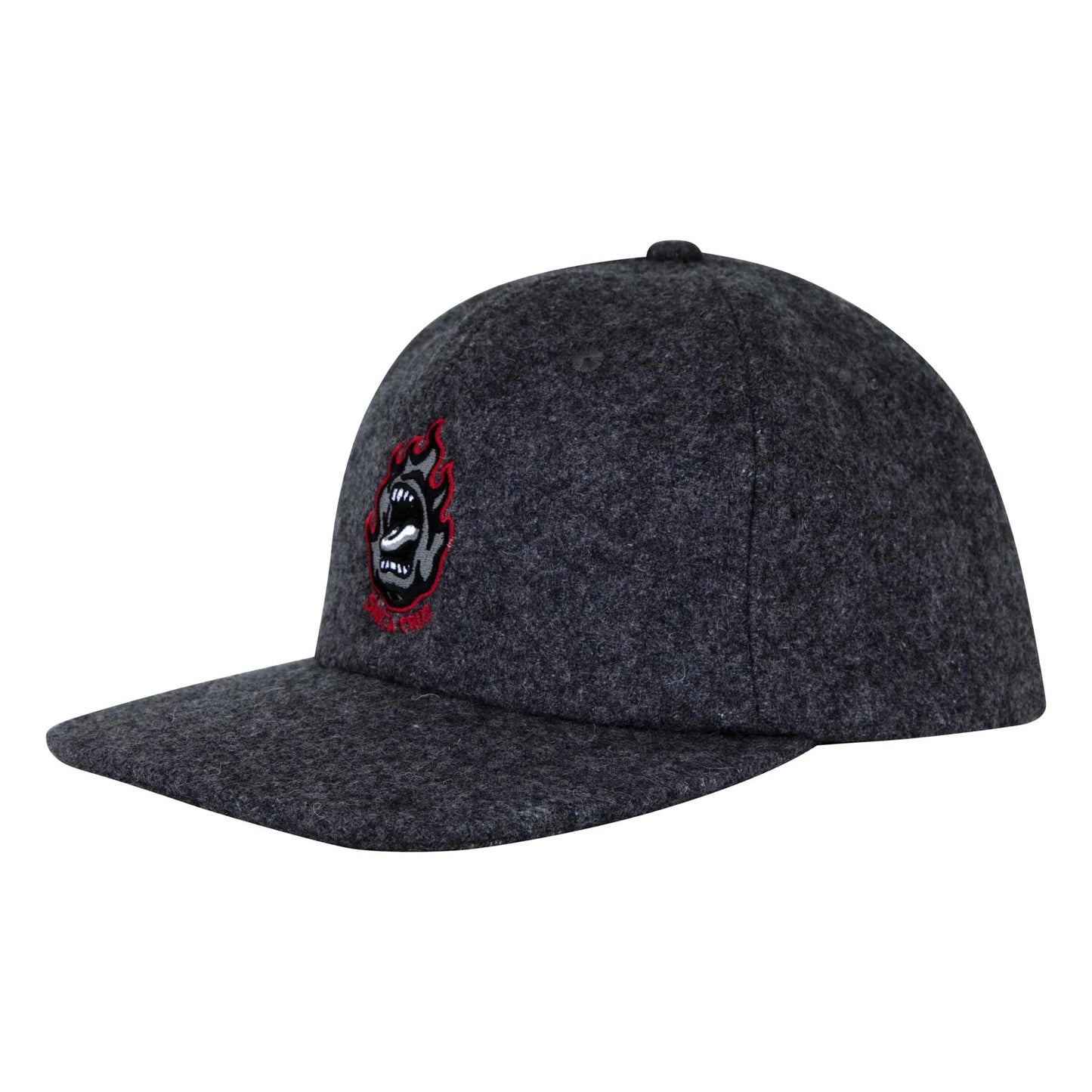 Santa Cruz Hat Screaming Fire SnapBack unstructured heather grey