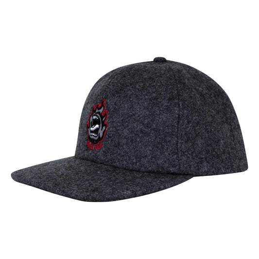 Santa Cruz Hat Screaming Fire SnapBack unstructured heather grey