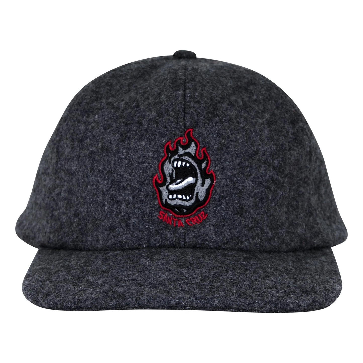 Santa Cruz Hat Screaming Fire SnapBack unstructured heather grey