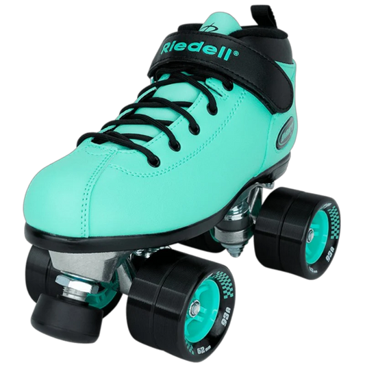 Riedell Roller Skates DART ARCTIC MINT Size 8 speed skate set